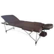 Beauty Plus Professional Bluff Portable Massage Table Chocolate Brown