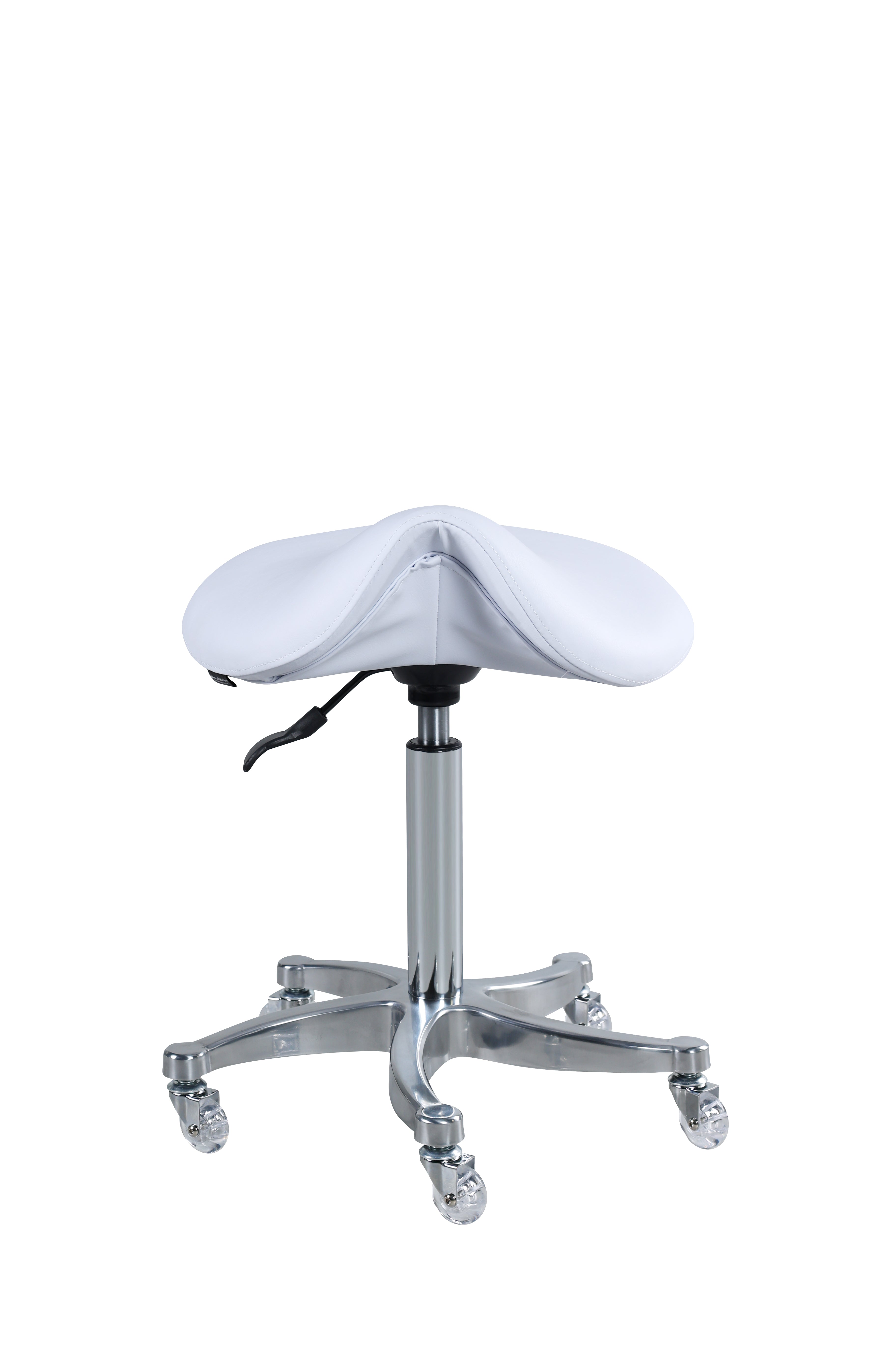 Beauty Plus Saddle Stool - White