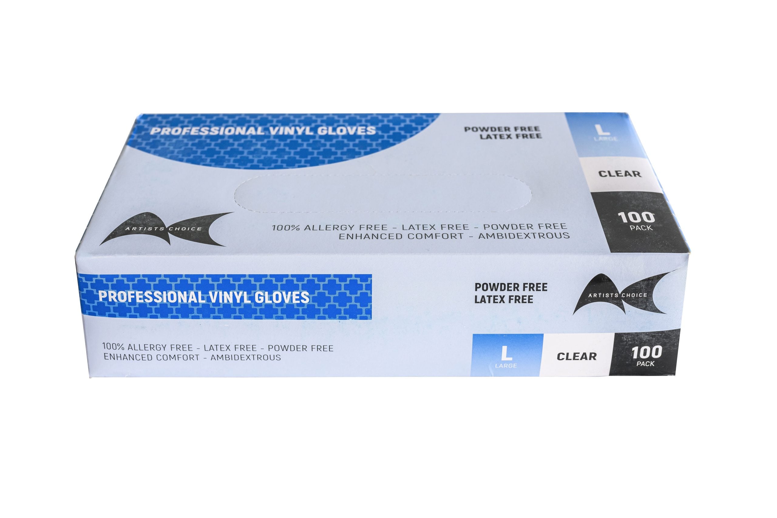 Professional Vinyl Gloves- Large 100pk