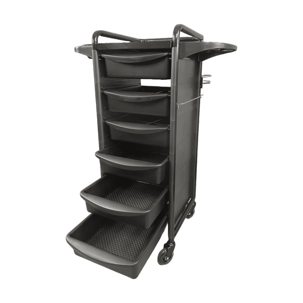 Beauty Plus Premium Darwin Hairdressing Trolley Black