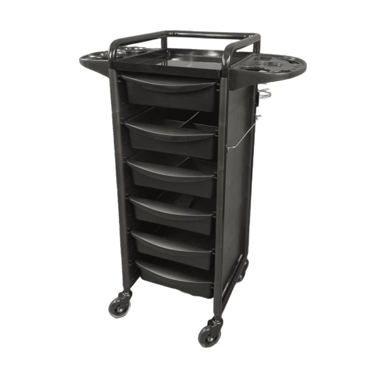 Beauty Plus Premium Darwin Hairdressing Trolley Black