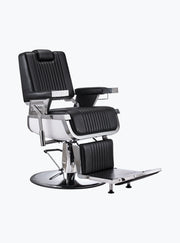 Beauty Plus Brisbane Premium Barber Chair – Black with Chrome