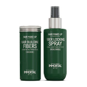 Immortal NYC Hair Building Fibers 20g & Fibers Locking Spray 150ml 2 In 1 Set - Dark Brown