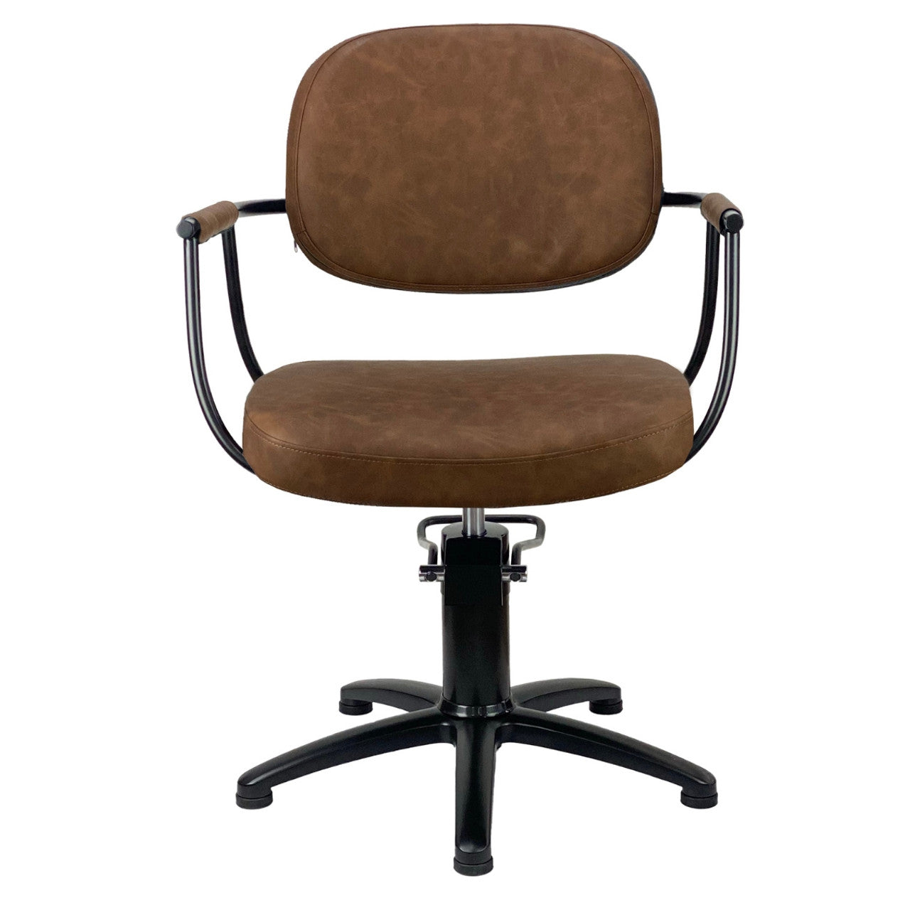Chelsea Tan Upholstery - Black Frame Styling Chair - Hydraulic