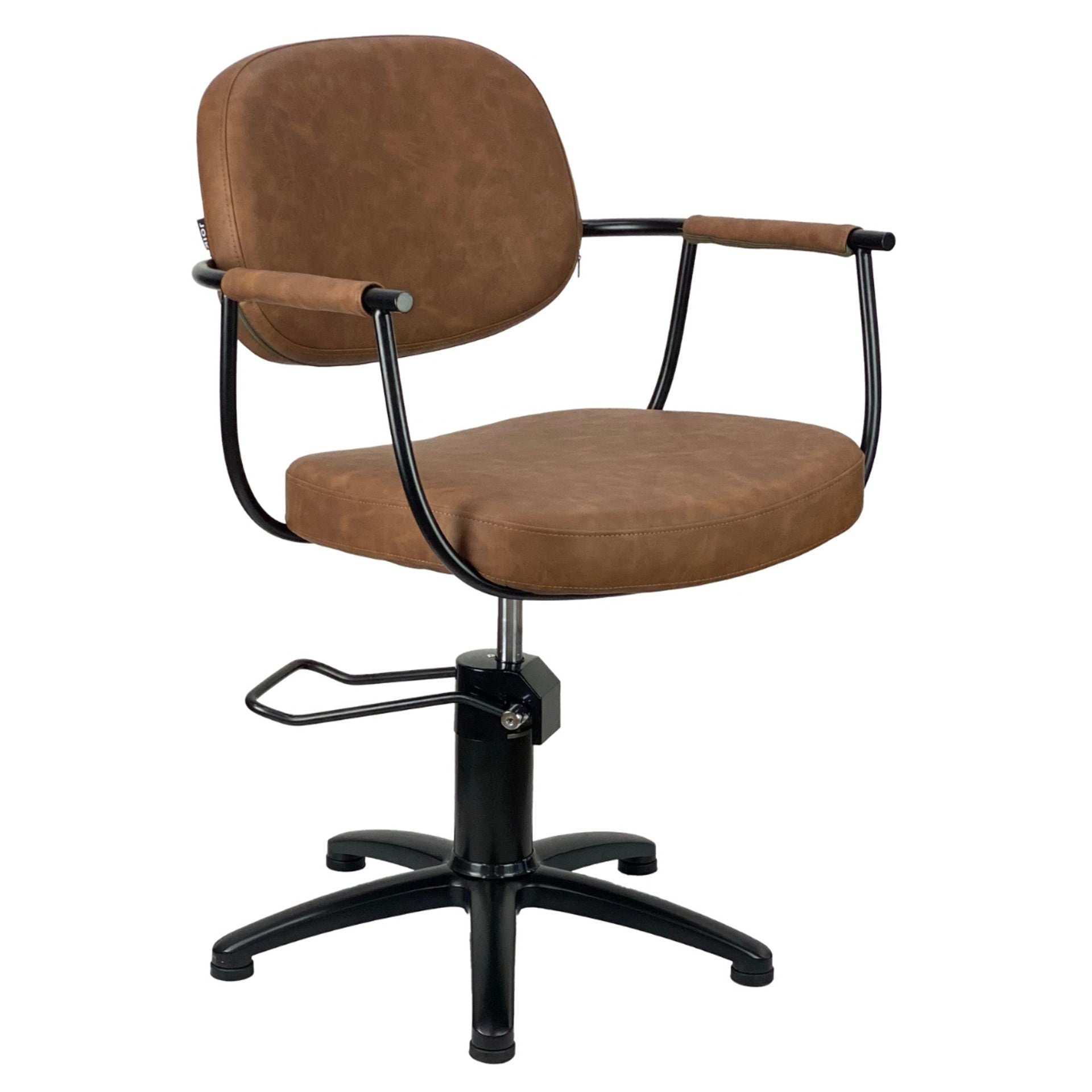 Chelsea Tan Upholstery - Black Frame Styling Chair - Hydraulic