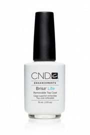 CND Brisa Lite removable top coat bottle on a white background