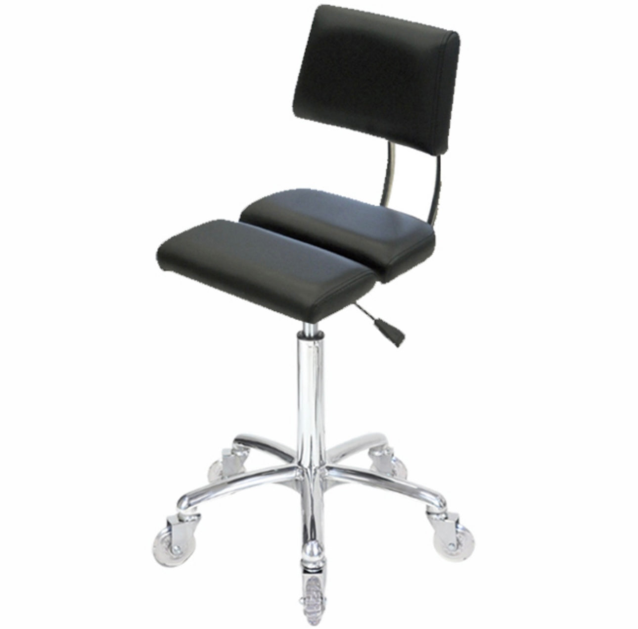 Dove Stool Chrome Base - Black