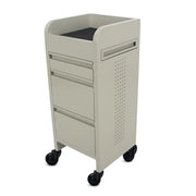 Fusion Oyster 4 Drawer Hairdressing Beauty Trolley - Black Click'n Clean Castor Wheels
