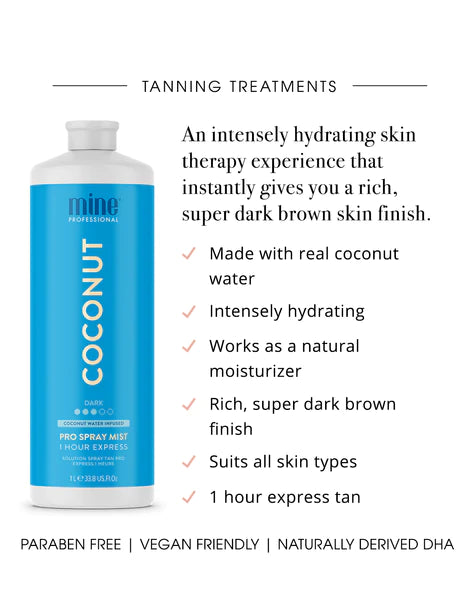 Minetan - Coconut Water Pro Spray Mist 1l