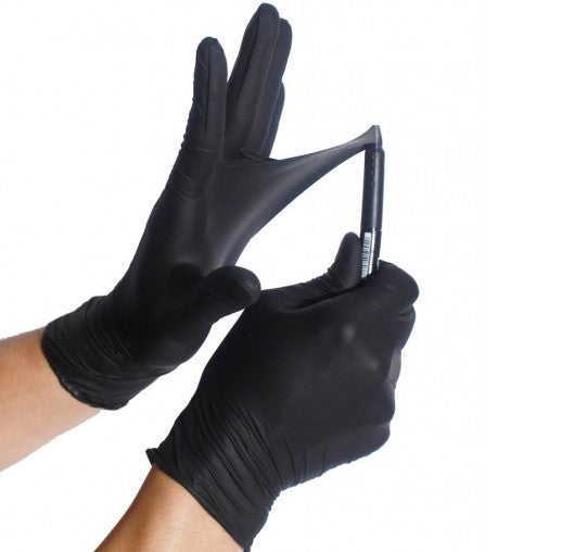 Premium Black Nitrile Gloves - Large 100pk