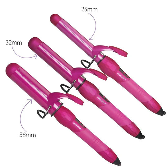 Silver Bullet Fastlane Pink Ceramic Curling Iron 25mm