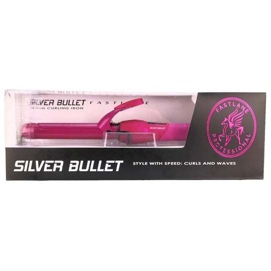 Silver Bullet Fastlane Pink Ceramic Curling Iron 25mm