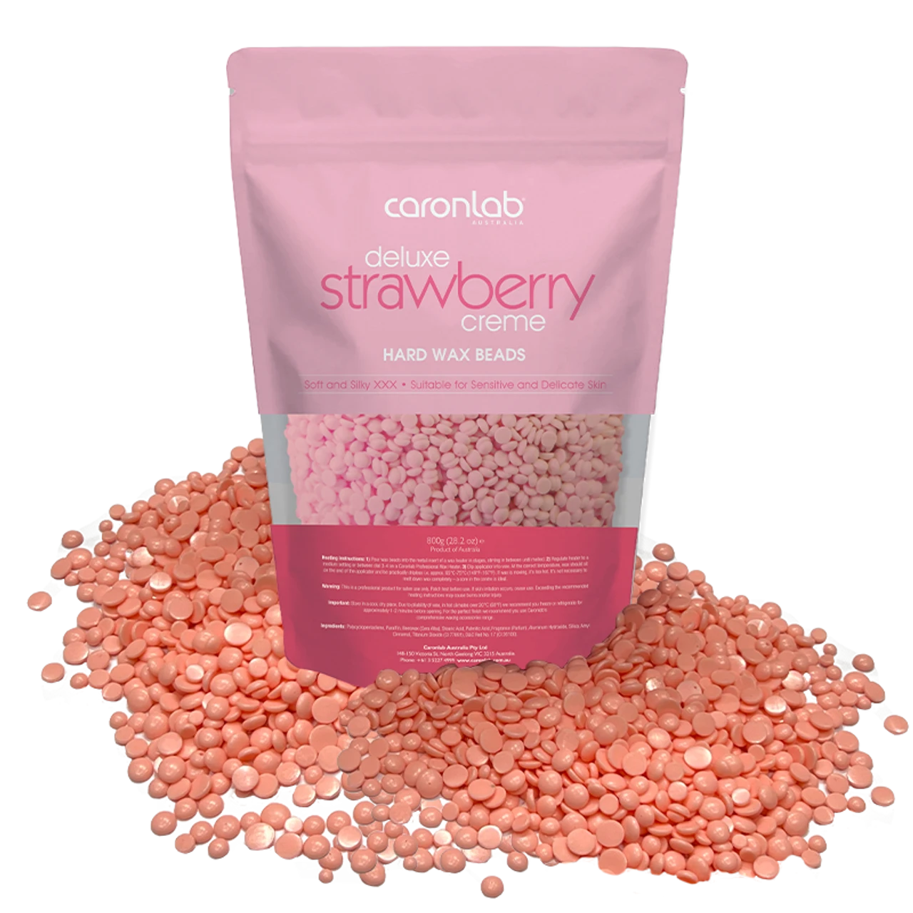 Caronlab Strawberry Creme Hard Wax Beads 800g