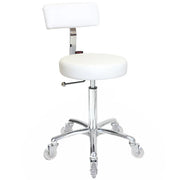 Sprint Stool - White - Chrome Base