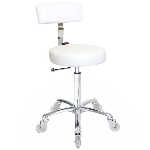 Sprint Stool - White - Chrome Base