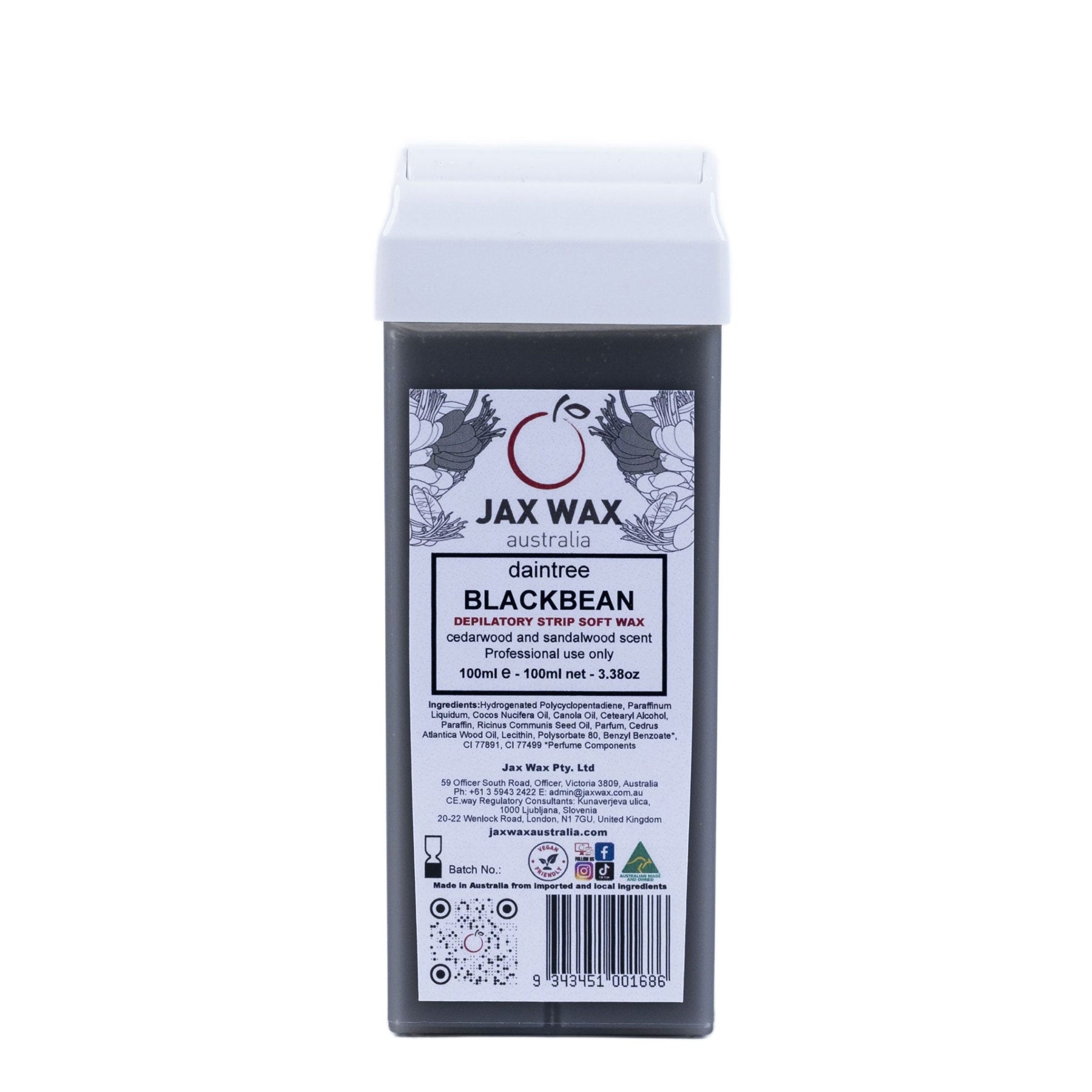 Jax Wax Australia Cartridges Daintree Blackbean With Roller 100ml