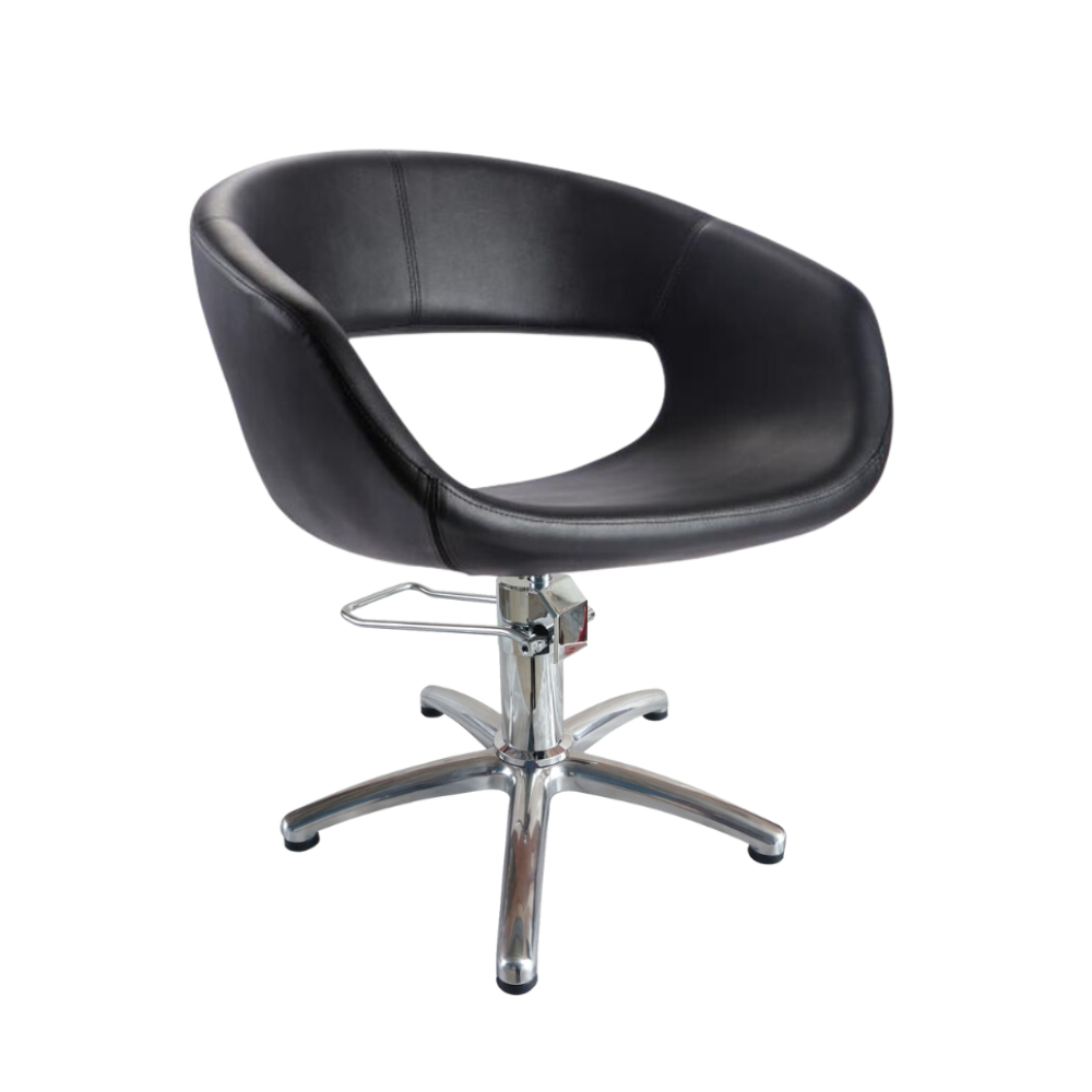 Mia Styling Chair (5 Star Base) - Black