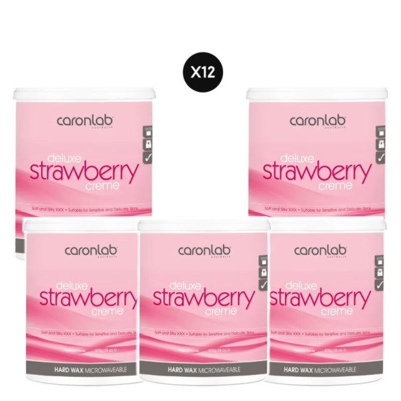 Bulk Buy Caron Strawberry Creme Strip Wax 800g X12
