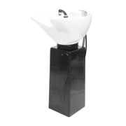 Munich Black Shampoo Unit - White Basin