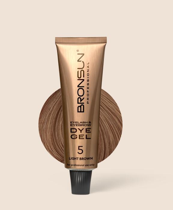 Eyelash and eyebrow dye BRONSUN light brown #5
