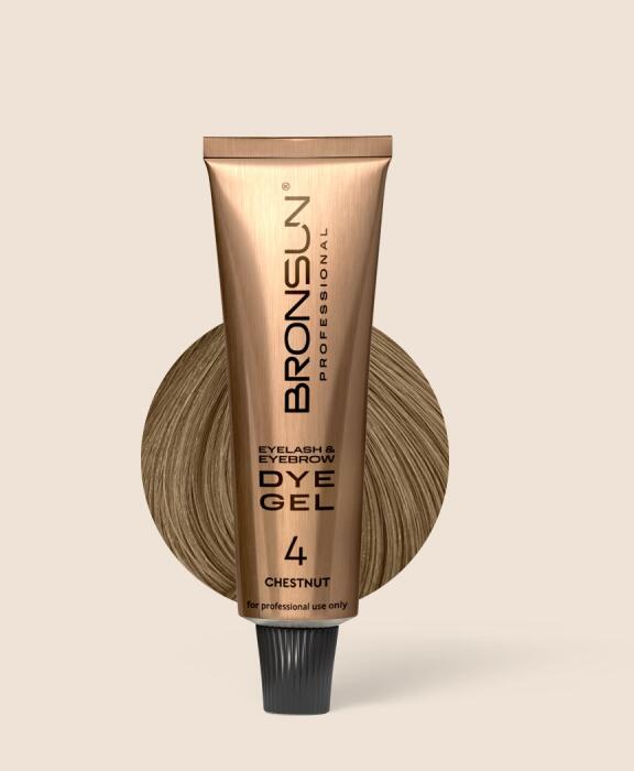 Eyelash and eyebrow dye BRONSUN chestnut #4