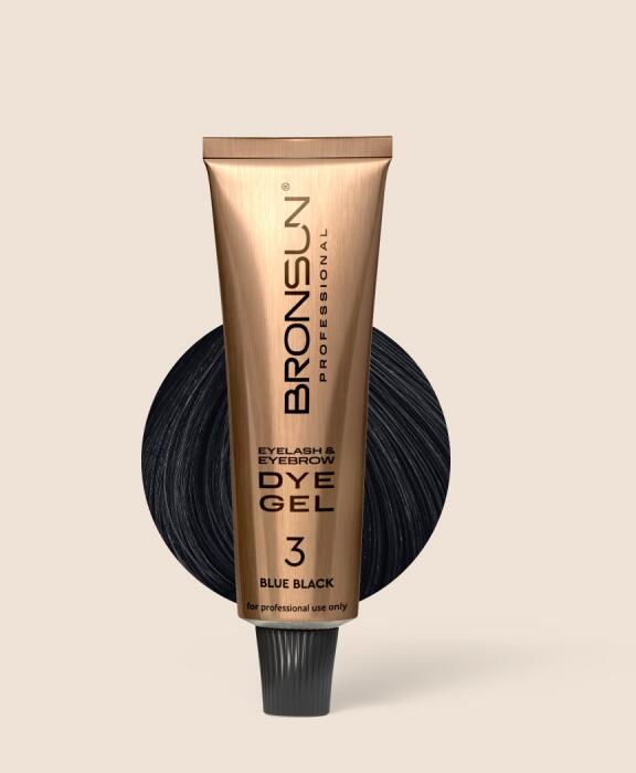 Eyelash and eyebrow dye BRONSUN blue black #3
