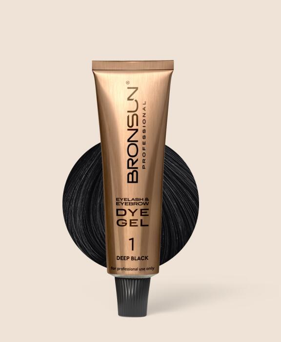 Eyelash and eyebrow dye BRONSUN deep black #1