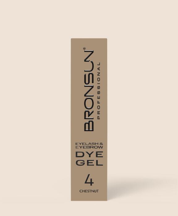 Eyelash and eyebrow dye BRONSUN chestnut #4