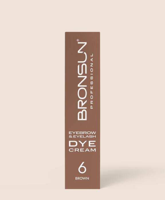 Eyebrow and eyelash cream dye BRONSUN brown #6