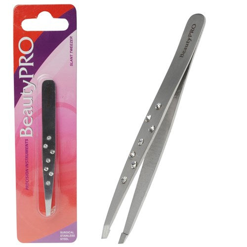 Beautypro Dazzle me White Crystal Slant Tweezer
