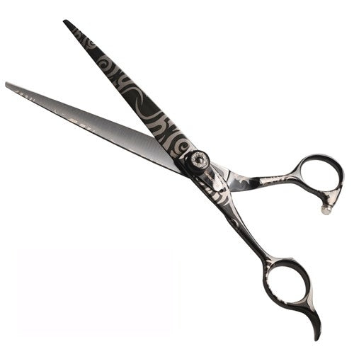 Iceman Black Crystal Black Swirl 7” Left-handed Scissors