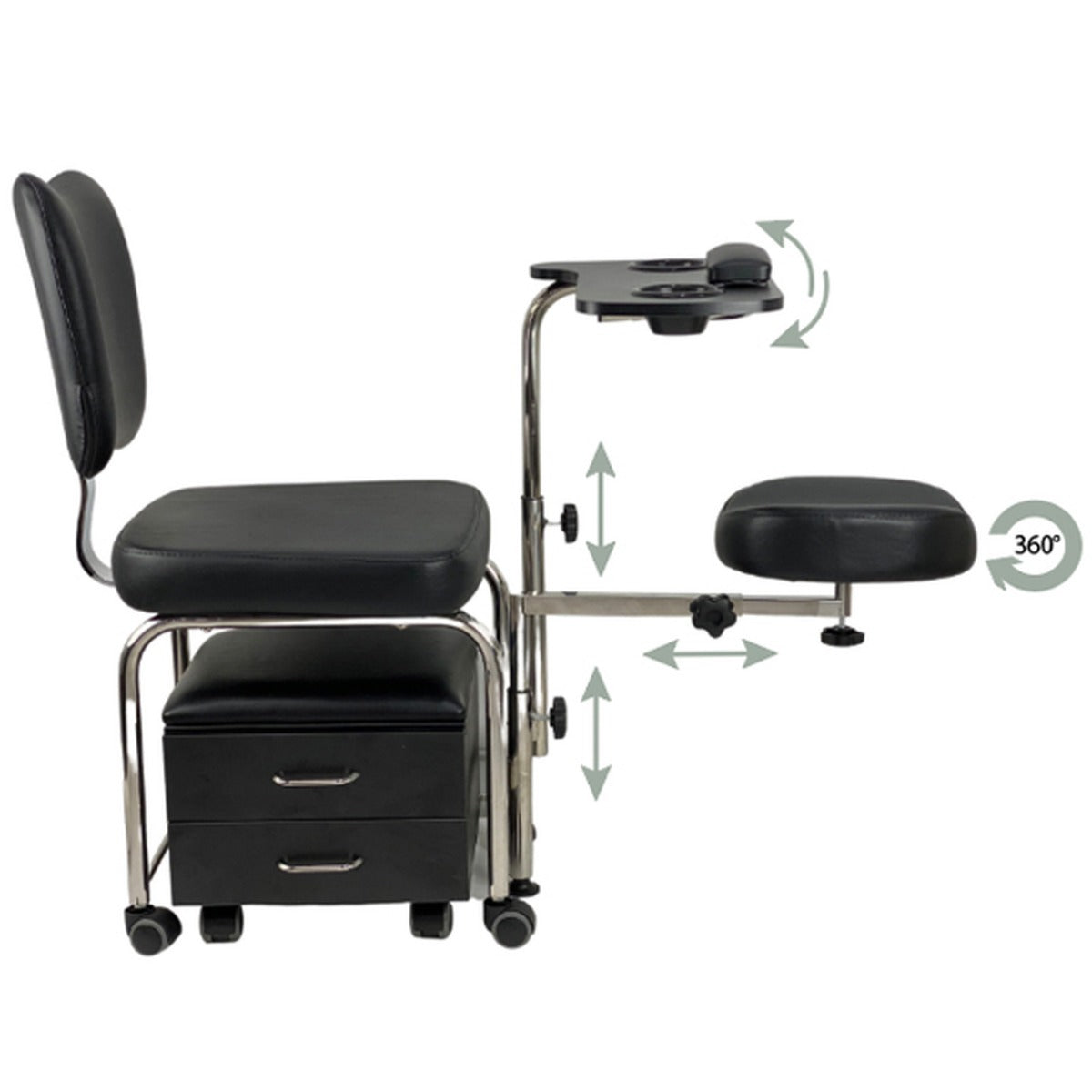 Manicure/Pedicure Stool Black