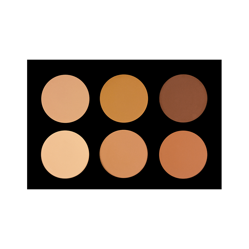 Crown 6 Colour Pressed Powder Foundation Palette