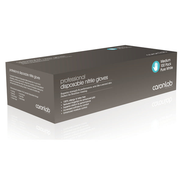 Caron Pro Vinyl Gloves Box Medium - Powder Free 100pk