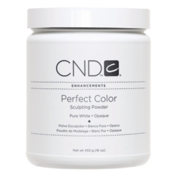Cnd - Sculpting Powders Perfect Color Pure White Opaque 453g