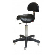 Joiken Black Saddle Stool With Back