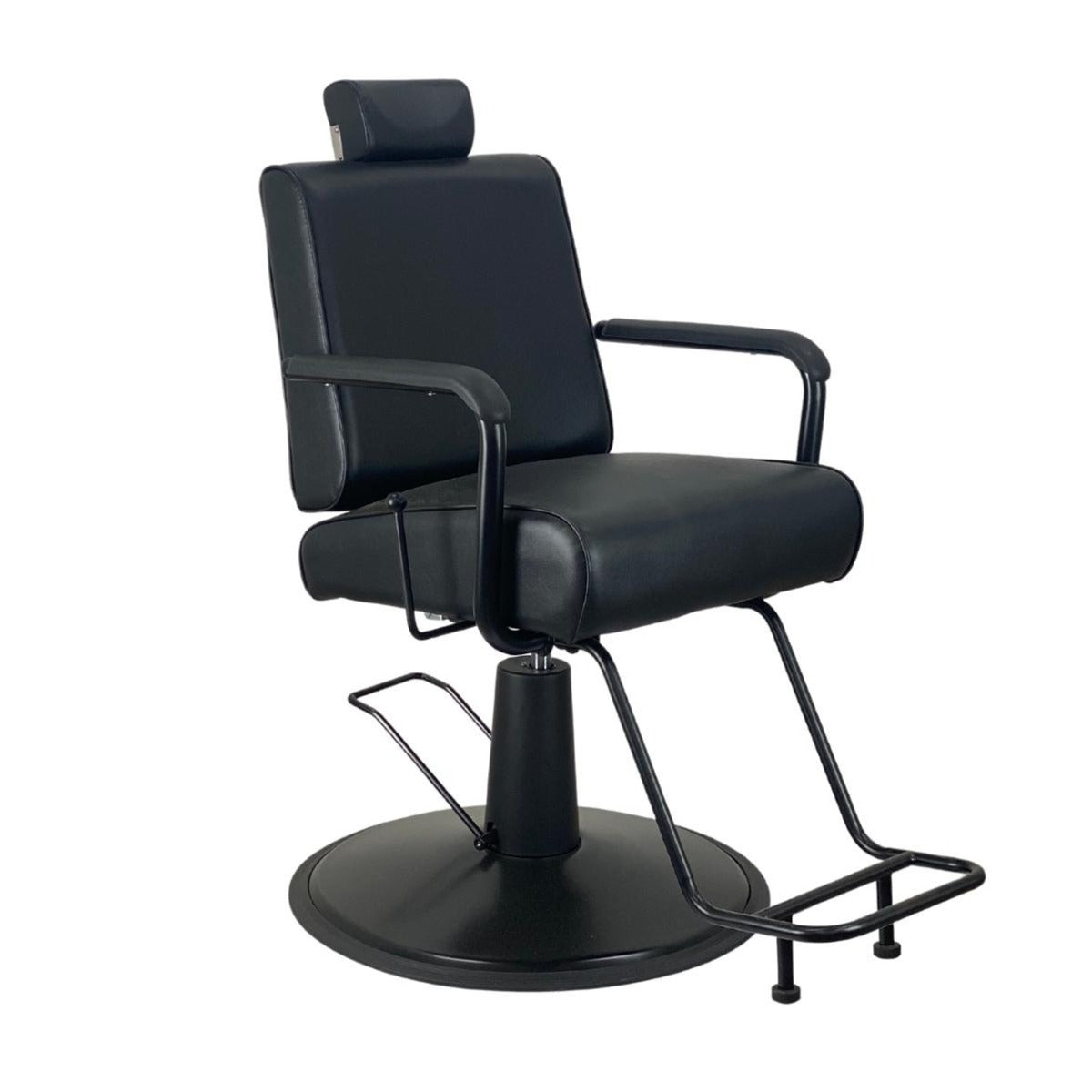 Cyrus Black Upholstery Reclining Salon Chair