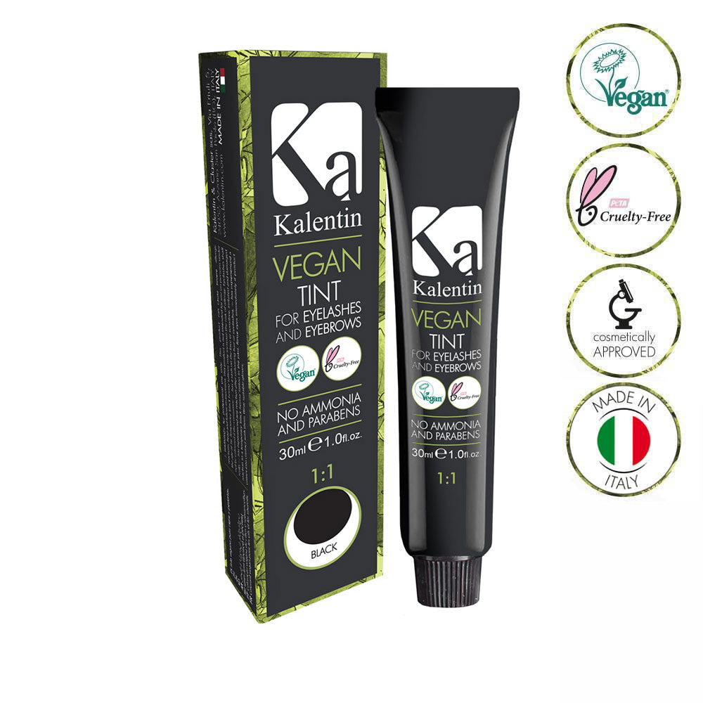 Kalentin Eyebrow & Eyelash Vegan Tint - Black 30ml