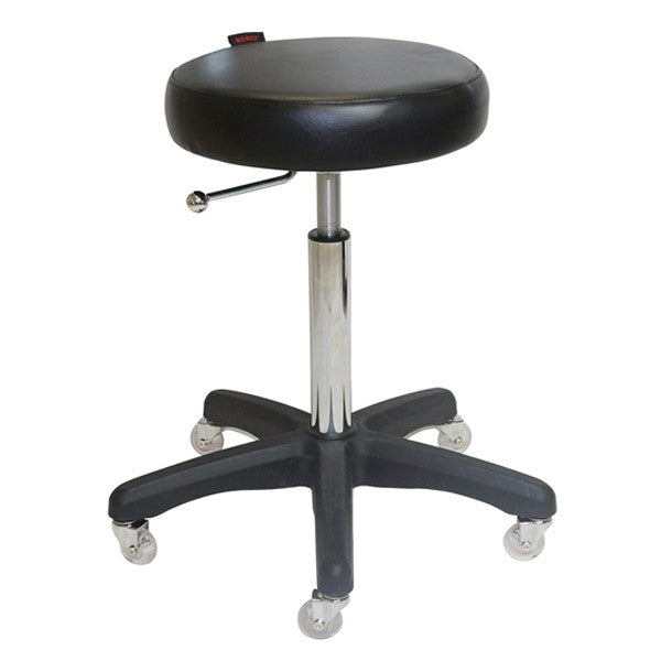 Black Turbo Flat Stool - Black Base