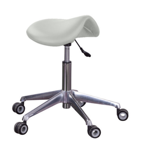 Beauty Plus White Saddle Stool