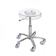Clear Chrome Base Stool