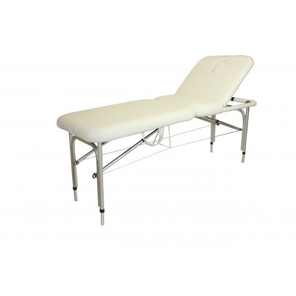 Elite White Aluminium Portable Beauty Bed