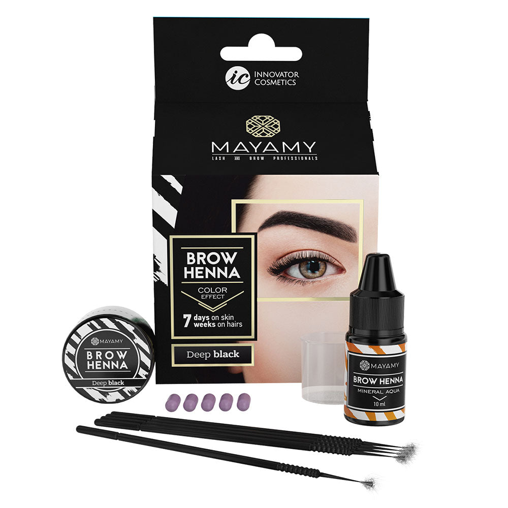 Mayamy Brow Henna Home Set - Deep Black 5 Caps