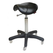 Saddle Stool Black with Black Base