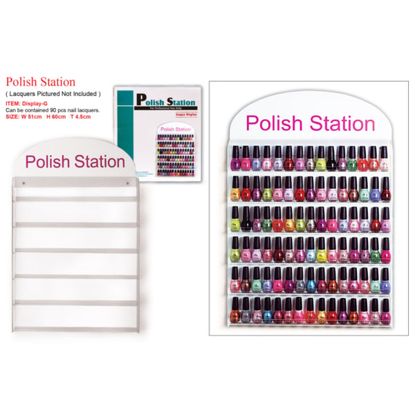 90 Piece Wall Rack Nail Polish Stand