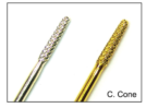 Carbide Bit - Course - Cone -  Gold 3/32"