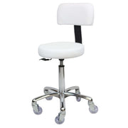 Sprint Stool - Chrome Base - White