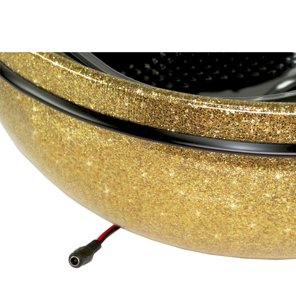 Belava Trio Footspa Black With Gold Glitter