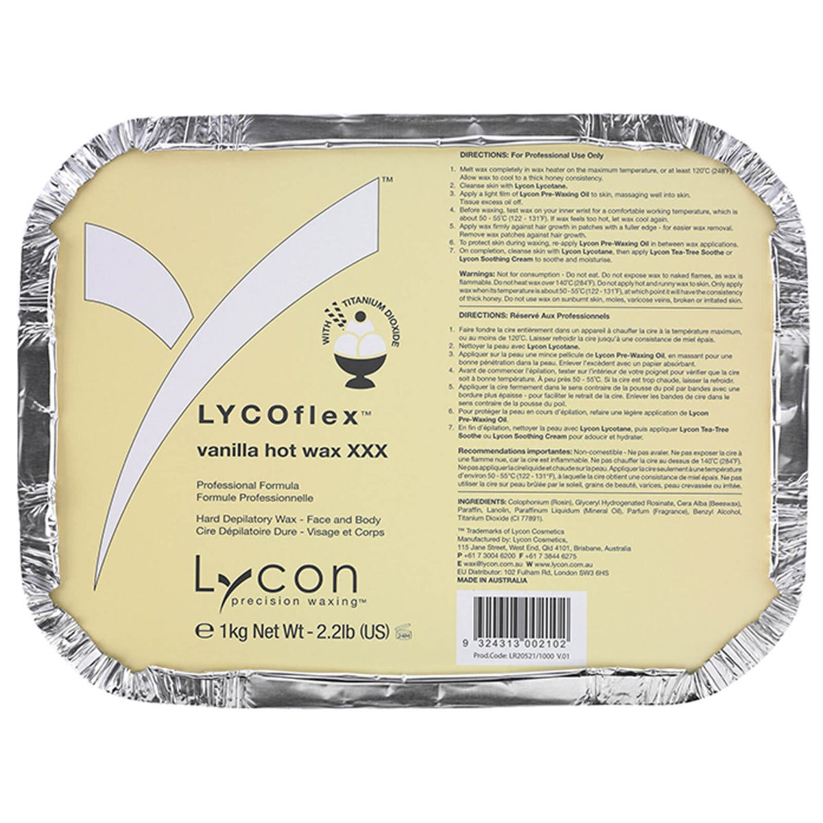 Lycon - Lycoflex Vanilla Hot Wax Bulk Buy 15 kg