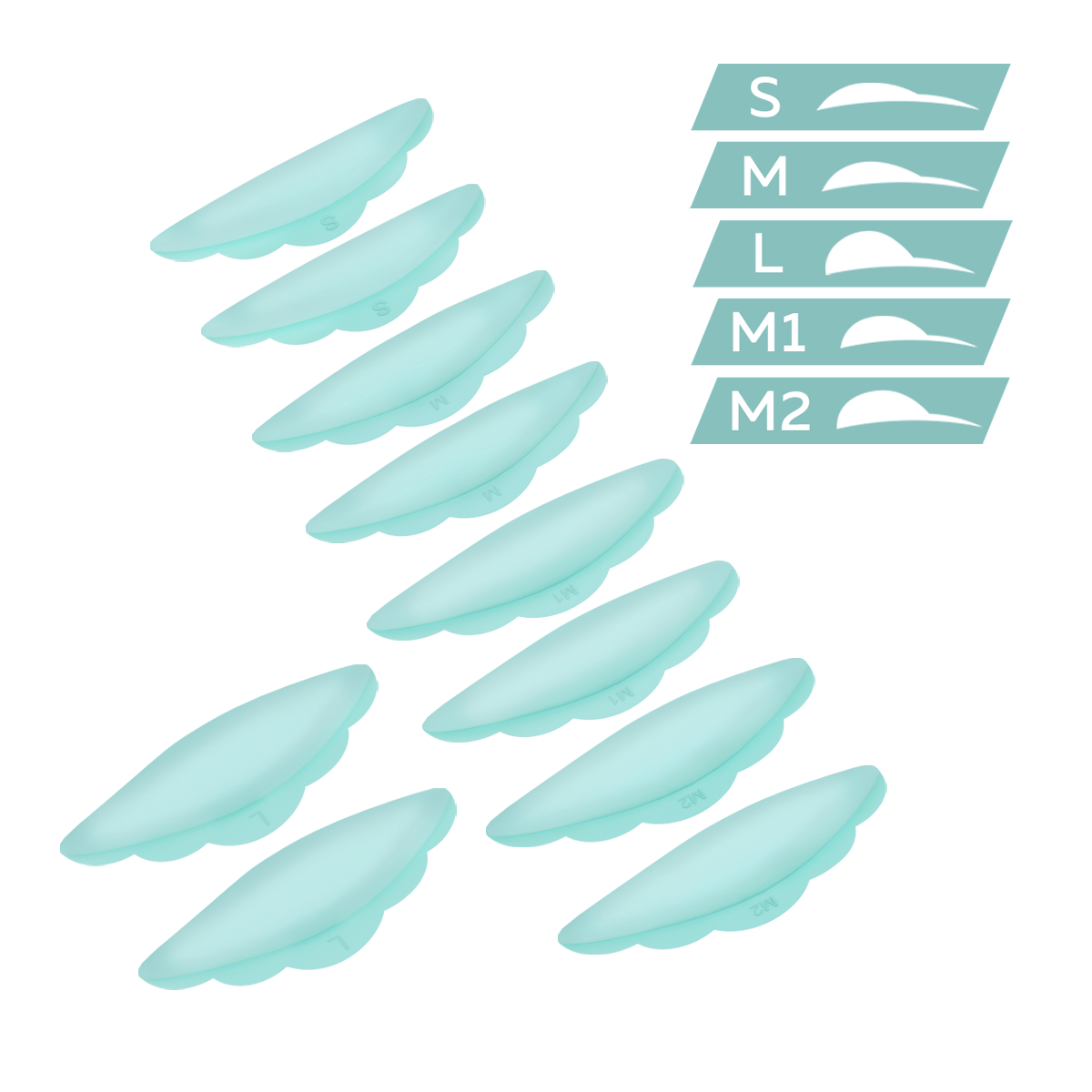 Silicone Pads Set Ultra Soft, 5 Sizes